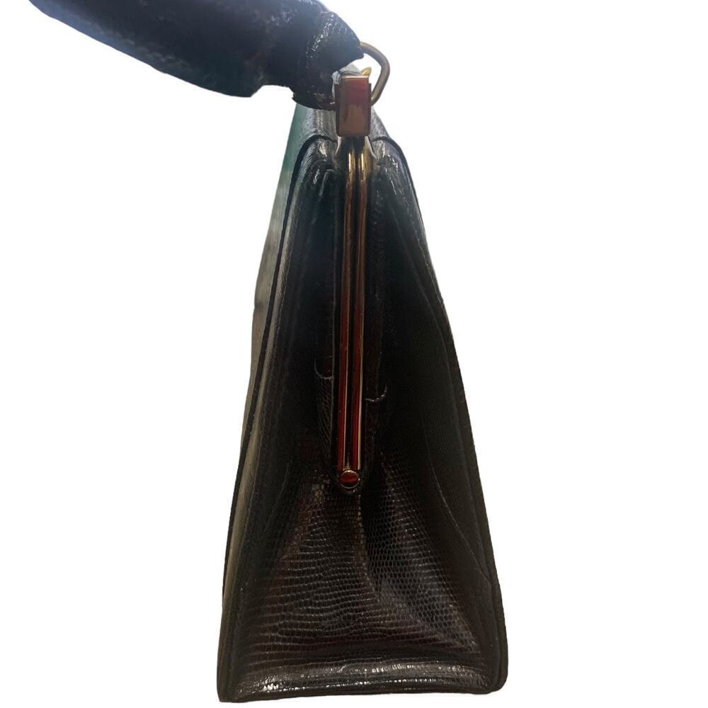 Vintage Bellestone Black Lizard Alligator Cutch Handbag‎ 1950s - Picture 3 of 7